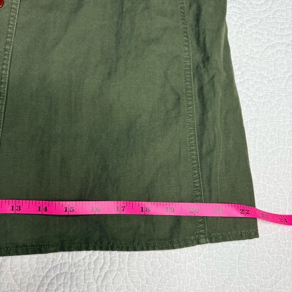 NWT Ralph Lauren Green Tie Front Sleeveless Midi Dress size 12 linen cotton - Picture 9 of 12